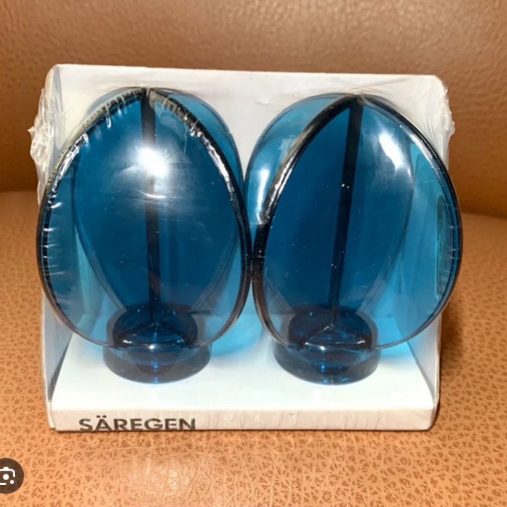 Ikea Saregen Blue Plastic Curtain Rod Ends Finials 802.171.90